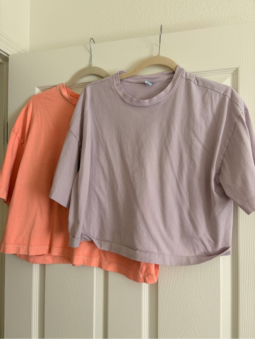 Women’s Cropped Tee - Lavender and Coral
